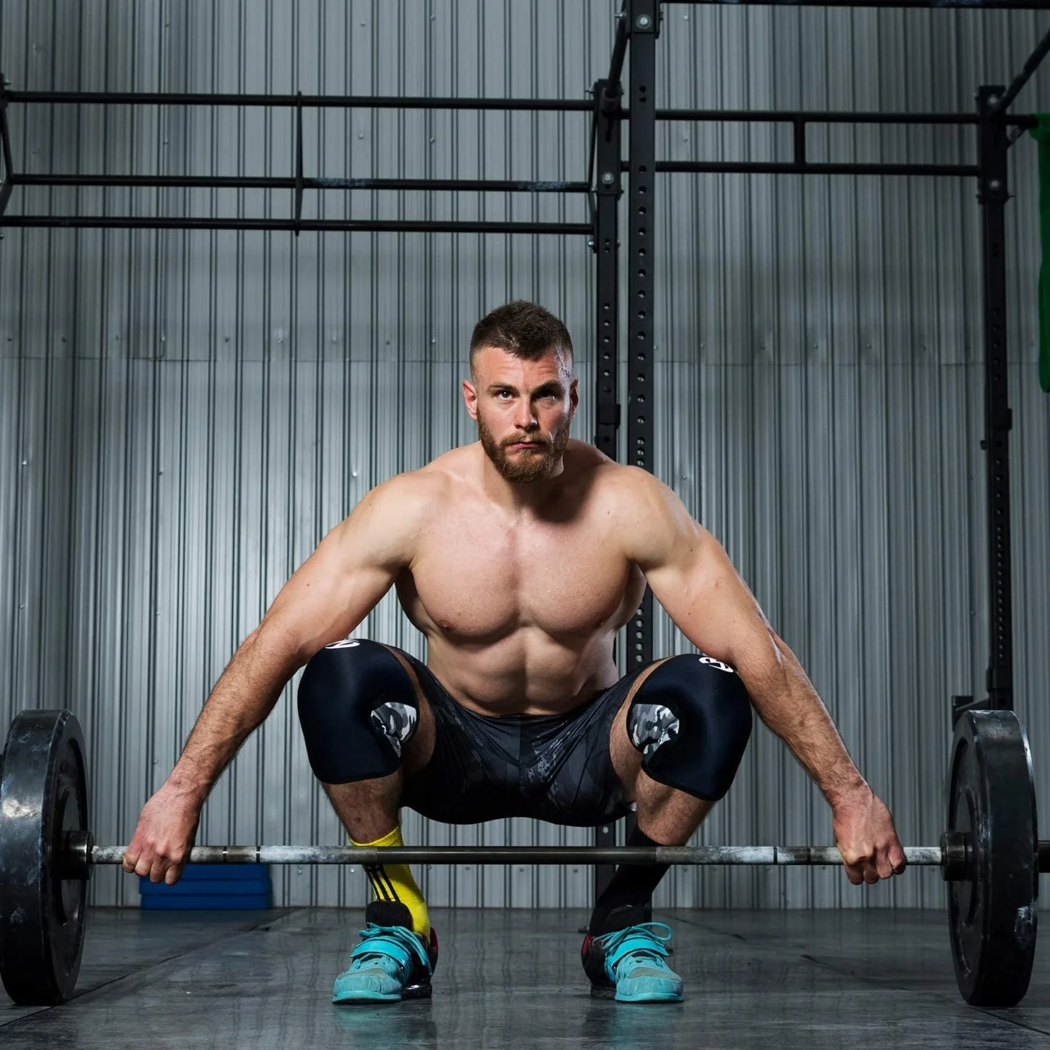 Ginocchiere a compressione in neoprene 7 mm 1 paio per cross training sollevamento pesi powerlifting squat