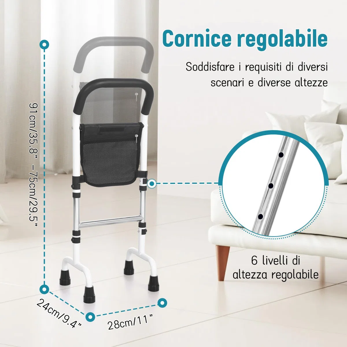 Aiuto per alzarsi per anziani – Aiuto per alzarsi dal letto, pavimento del bagno e divano – Aiuto per stare in piedi stabilità