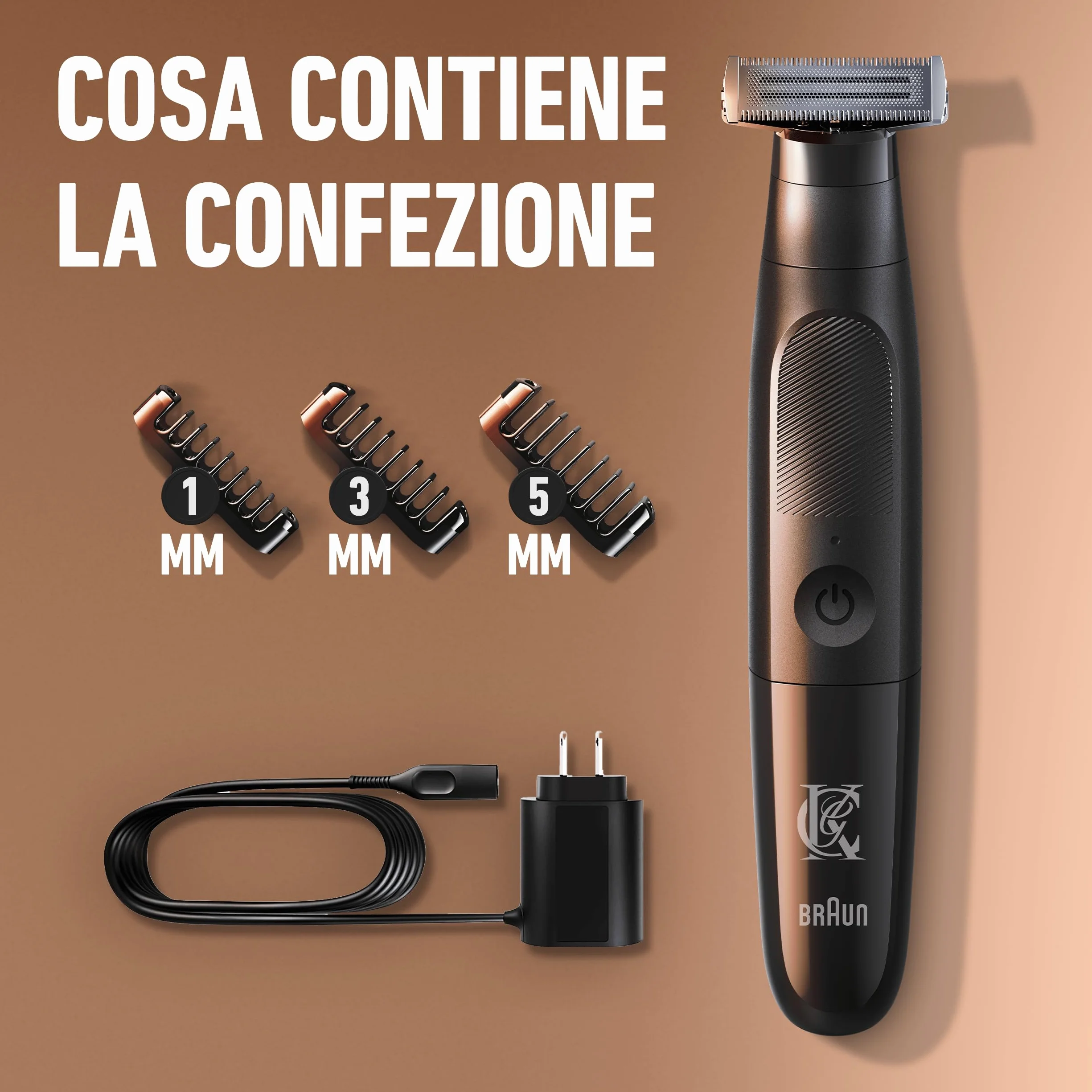 King C. Gillette Style Master, Regolabarba Uomo Senza Fili, Lama 4D, Pettini 1-5 mm