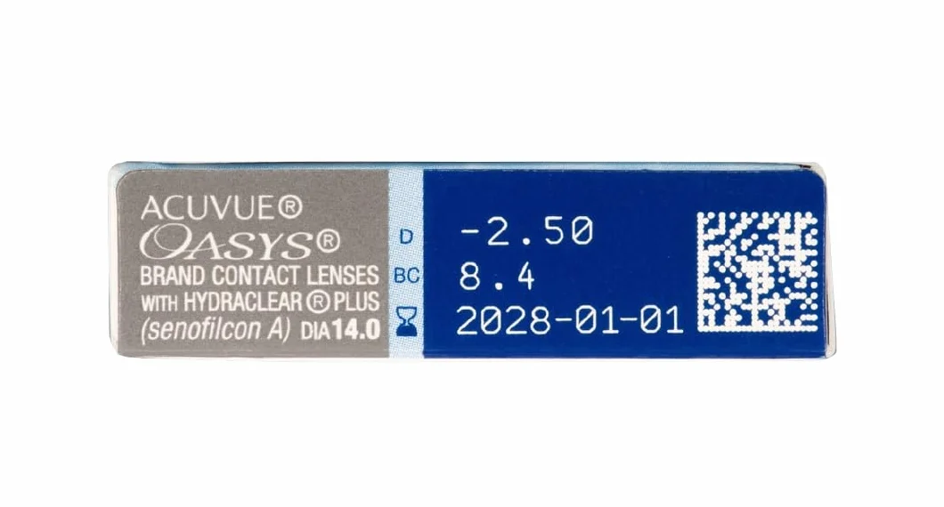 ACUVUE OASYS HYDRACLEAR PLUS Lenti a contatto quindicinali Protezione UV -5.50 BC 8.4 DIA 14.00 12 lenti
