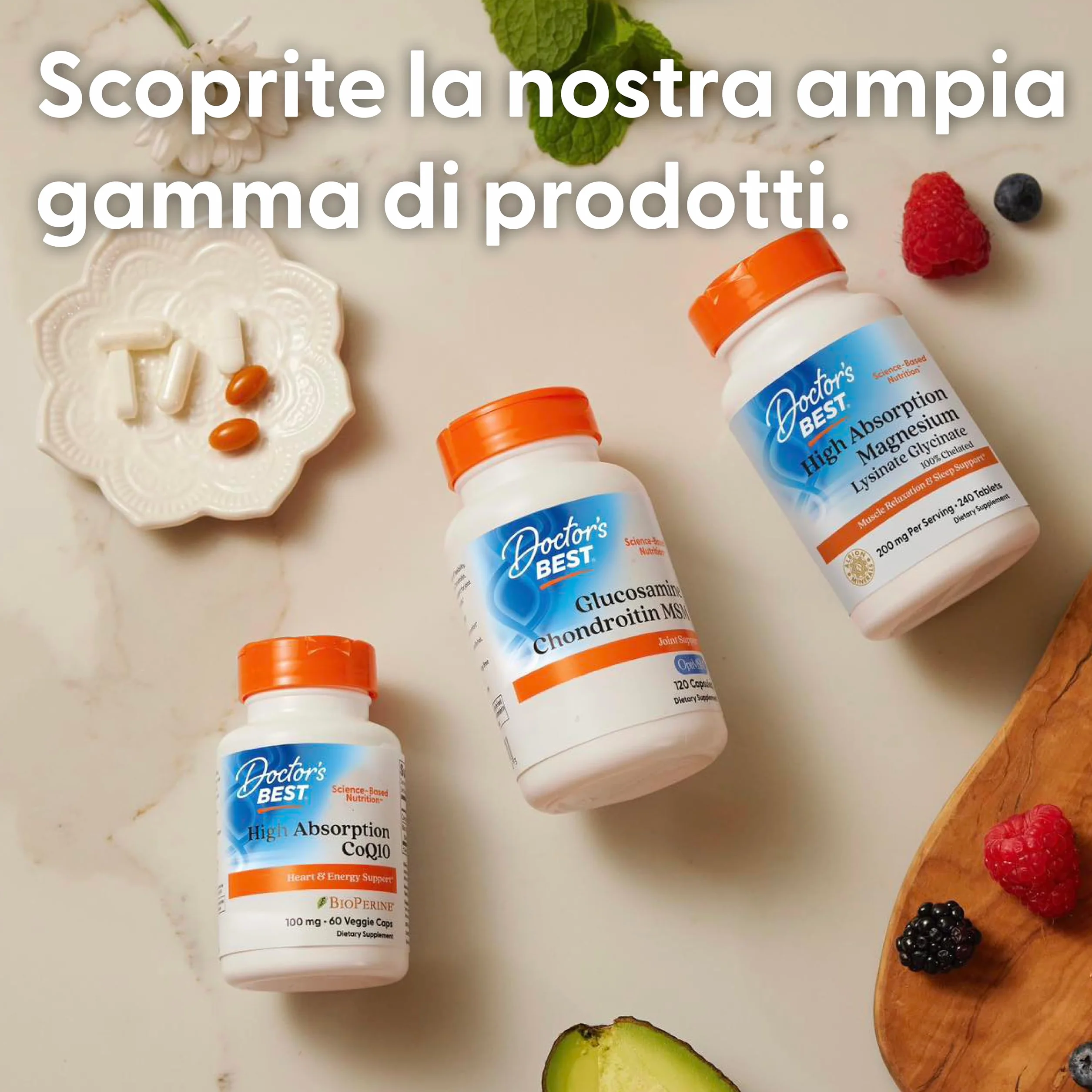 Doctor's Best MSM con OptiMSM 1.500mg 120 Compresse Vegane Zolfo Naturale