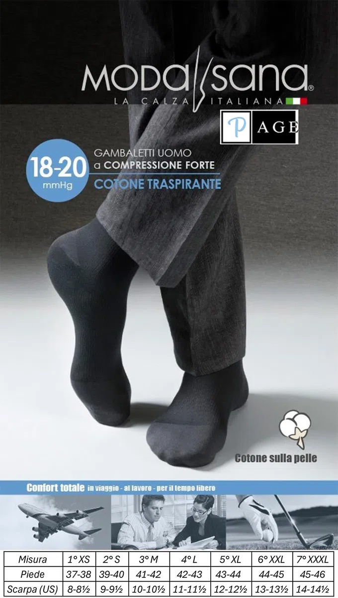 p age 3 Paia di Modasana Gambaletti Uomo Calze a compressione graduata 14/16 mmHg 18/20 mmHg