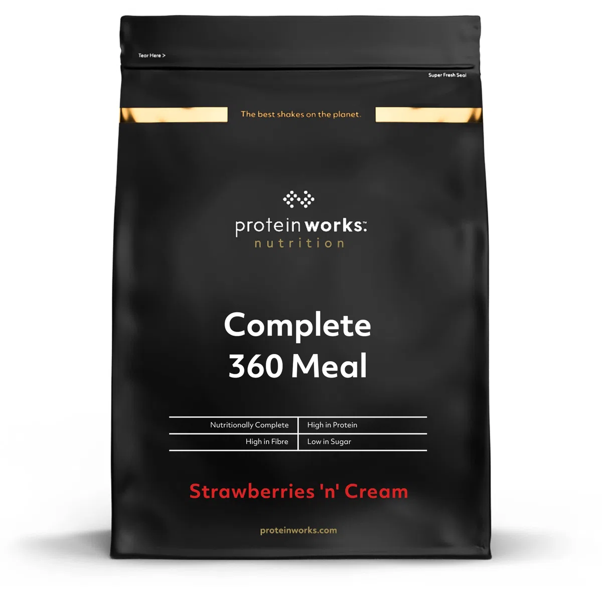 Pasto Completo 360 | Pasto Completo Equilibrato | Pasto Rapido E Conveniente | THE PROTEIN WORKS | Panna e Fragole | 2kg