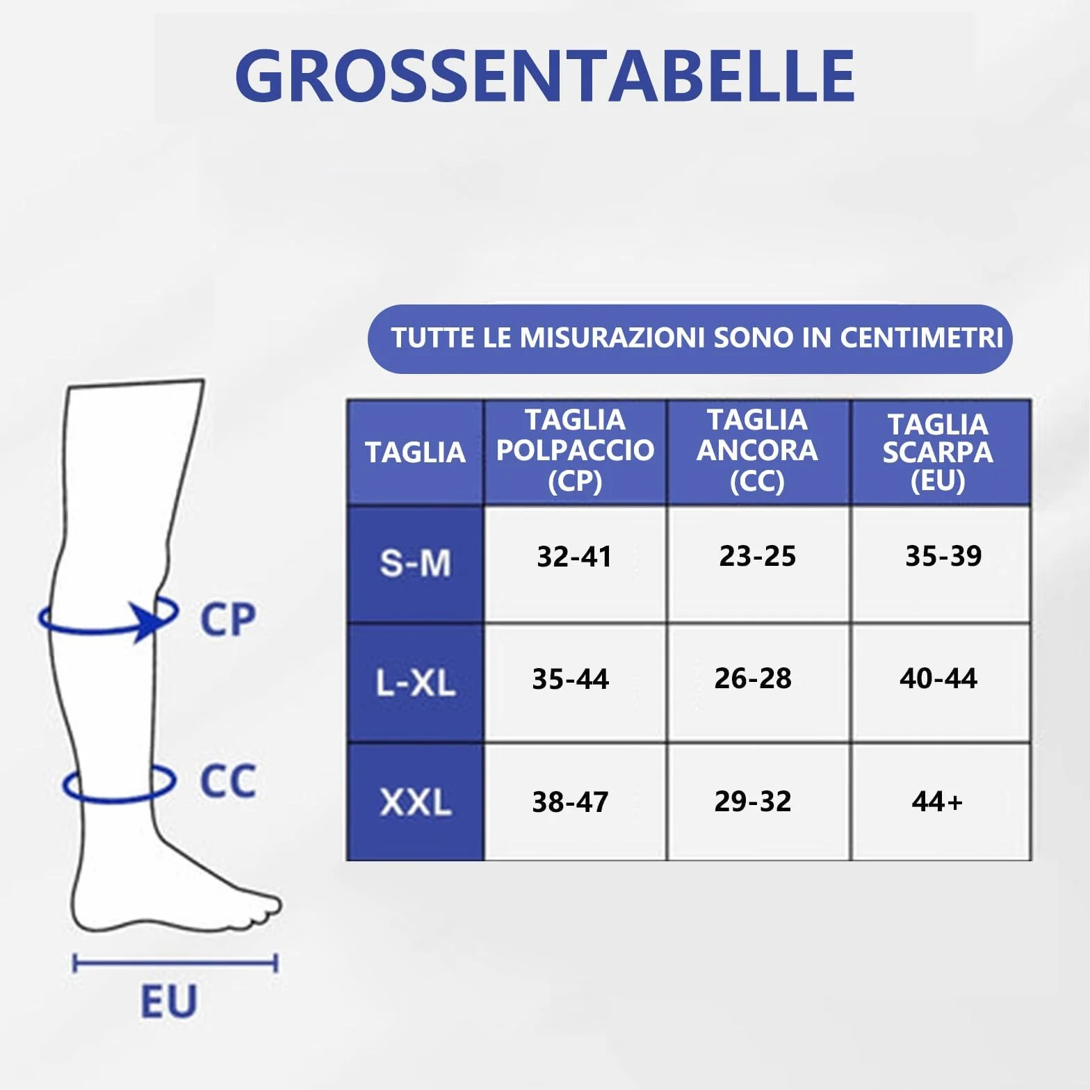 Calze Compressive a Compressione Progressiva Unisex L-XL Nero