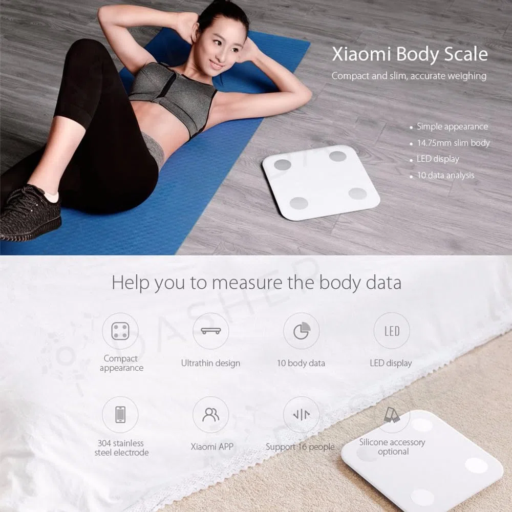 Xiaomi Mi Smart Body Fat Scale 2 Bluetooth 5.0 Bilancia Monitor Display LED