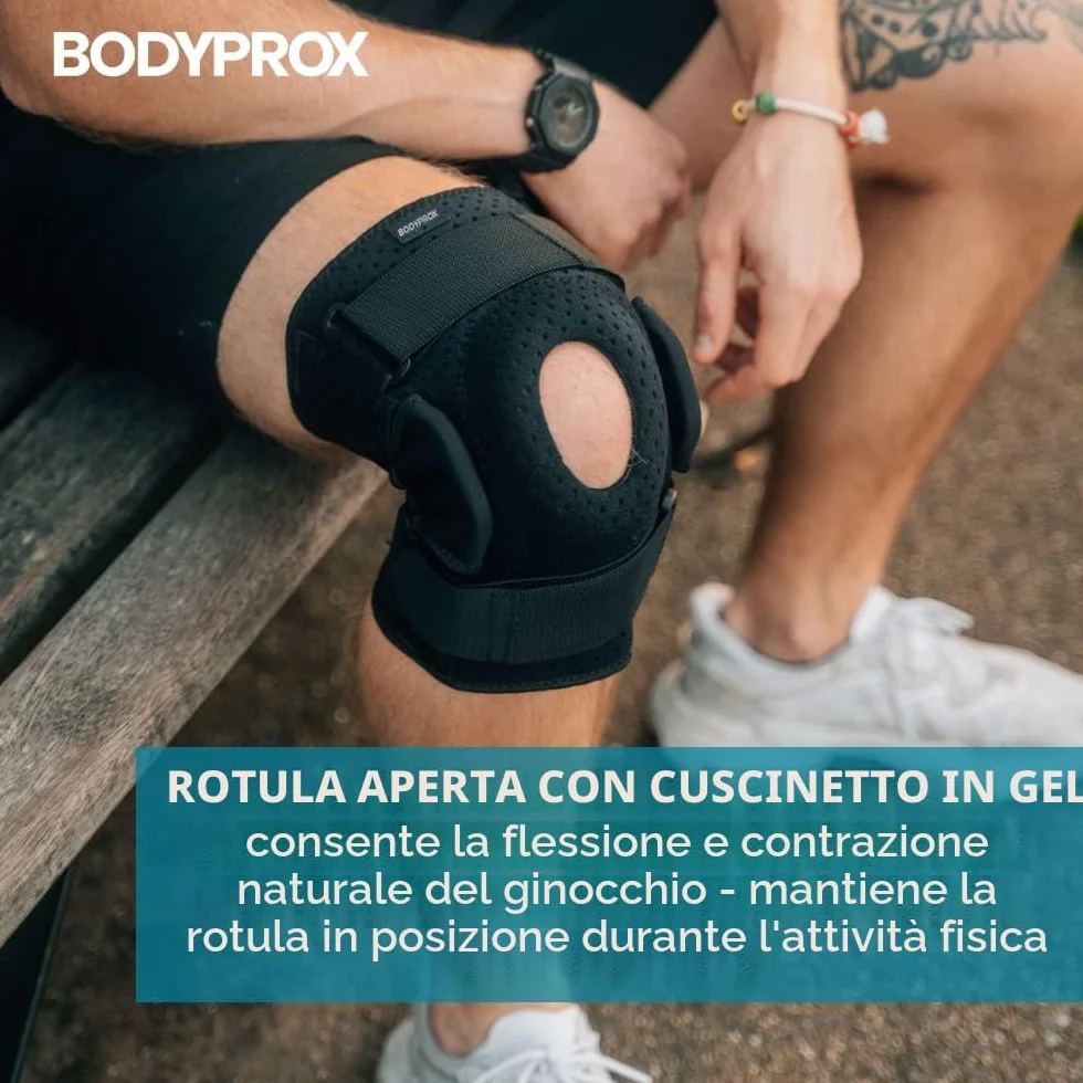 Bodyprox Ginocchiera con cerniere supporto ginocchio lesioni legamento crociato anteriore