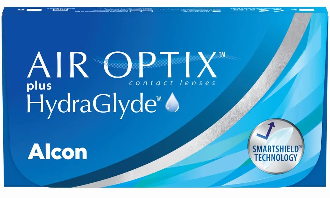 Air Optix Plus HydraGlyde Lenti a Contatto Mensili, 6 Lenti, BC 8.6 mm, DIA 14.2 mm, -3.75 Diopt