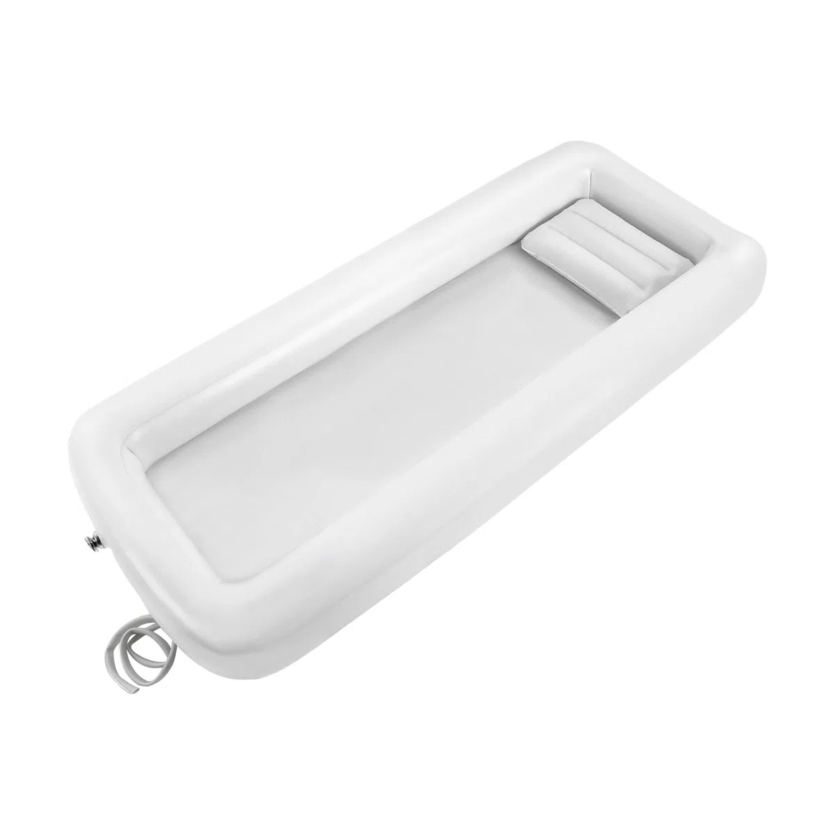 Set di vasche da doccia gonfiabili mediche, sistema doccia portatile a letto con pompa, semplice aiuto per il bagno a letto per disabili/anziani (195 x 90 cm)