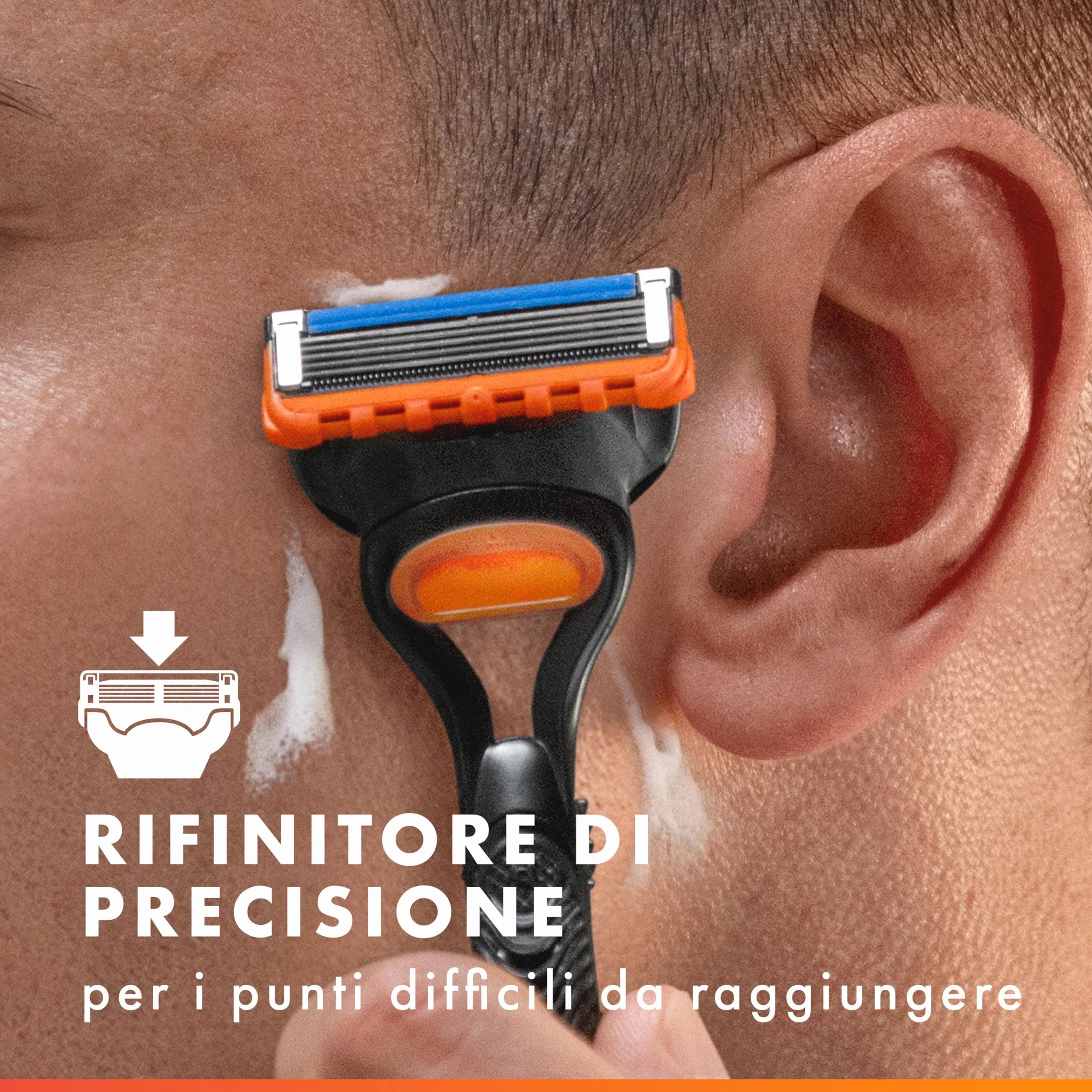 Gillette Fusion5 12 Lamette di Ricambio per Rasoio Barba Manuale, con Striscia Lubrificante e 6 Lame