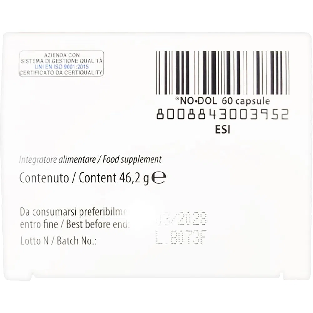 No Dol 60 Capsule – Pacchetto da 3 Confezioni | Integratore Alimentare Con Glucosamina, Condroitina, MSM, Acido Ialuronico, Artiglio del Diavolo | Integratore per Articolazioni e Mobilità