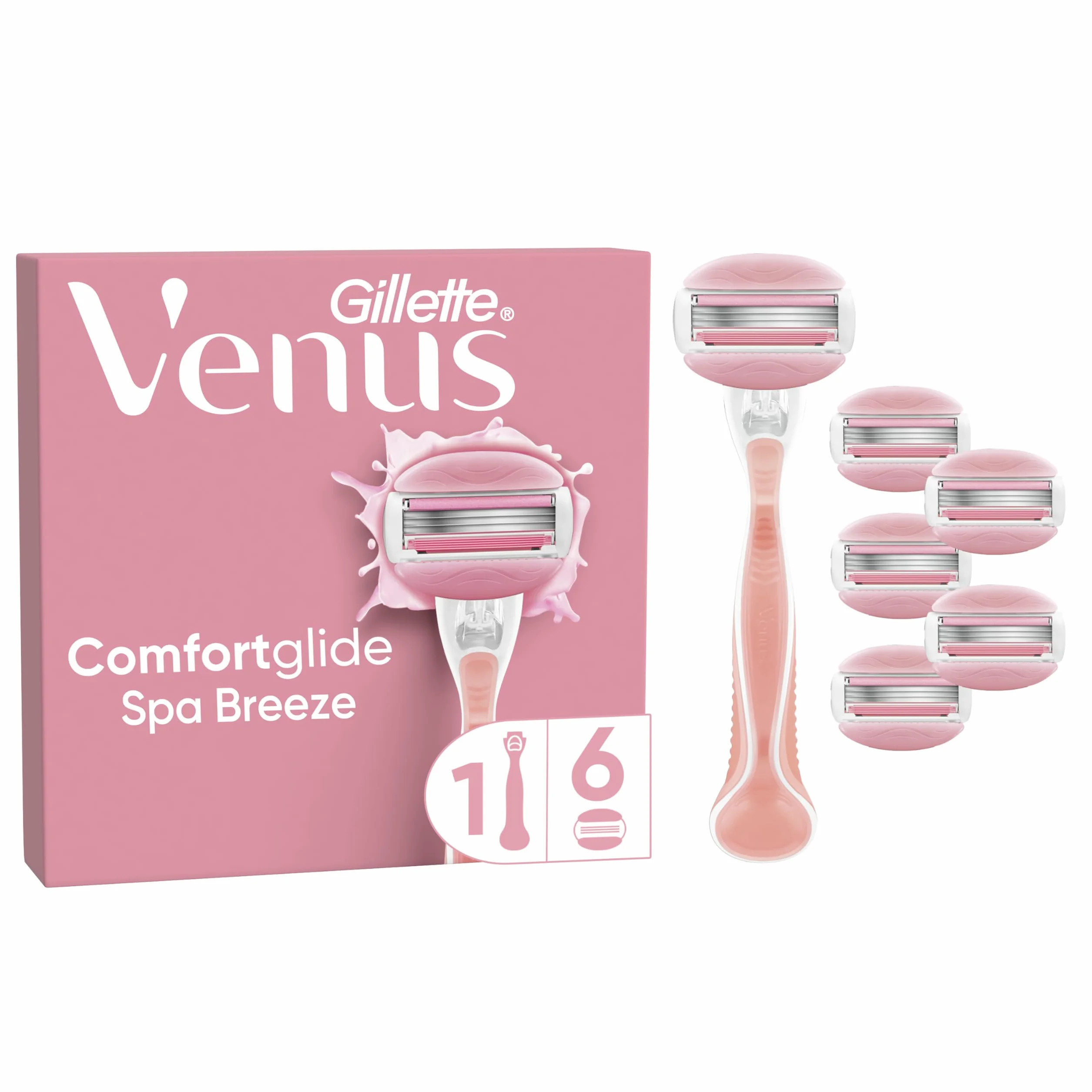 Gillette Venus Comfortglide Spa Breeze Rasoio Donna 6 Lamette Da 3 Lame