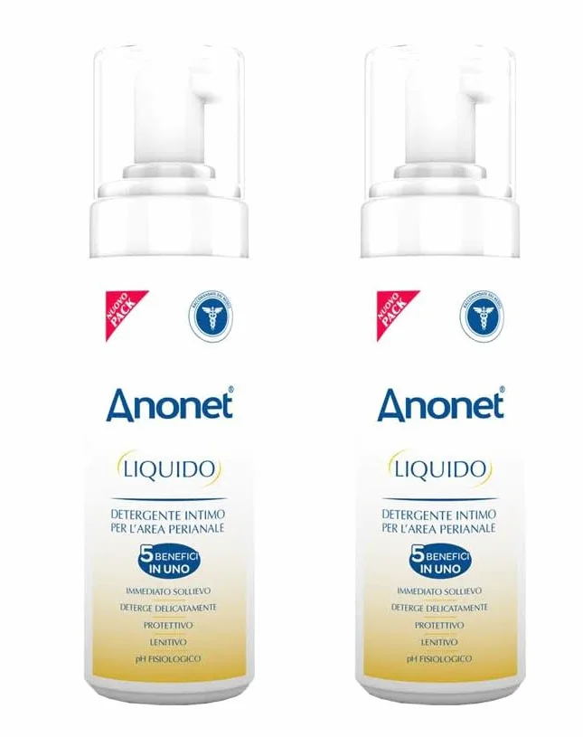Anonet Detergente Intimo Delicato 5 Benefici in 1, per Zona Perianale, 2 Confezioni da 150ml