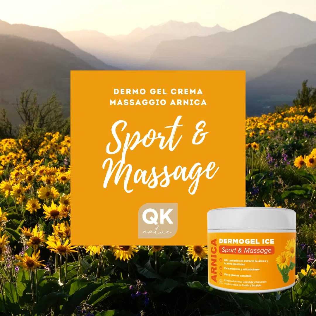 QKnatur Gel Crema all’Arnica Montana 300 ml – Effetto Freddo Intenso per Sollievo Muscolare e Articolare – Alta Concentrazione di Arnica, Calendula e Hamamelis