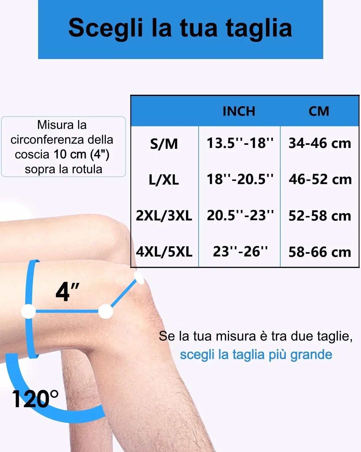 ABYON Ginocchiera Ortopedica Regolabile Tutore Ginocchio Stabilizzatori Laterali Supporto L/XL