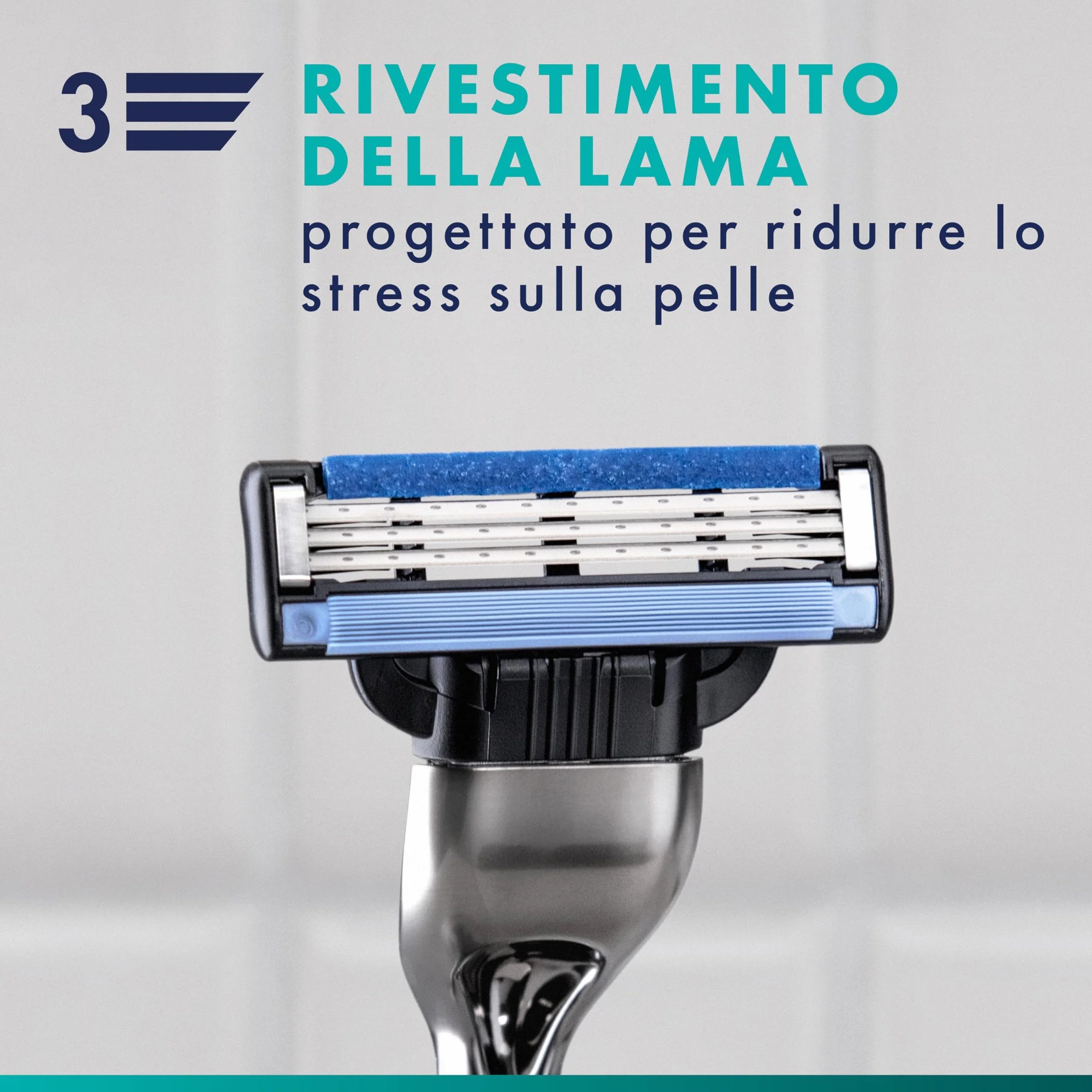 Gillette Mach3 Base 15 Lamette Di Ricambio Per Rasoio Barba Mach 3 Con Striscia Lubrificante