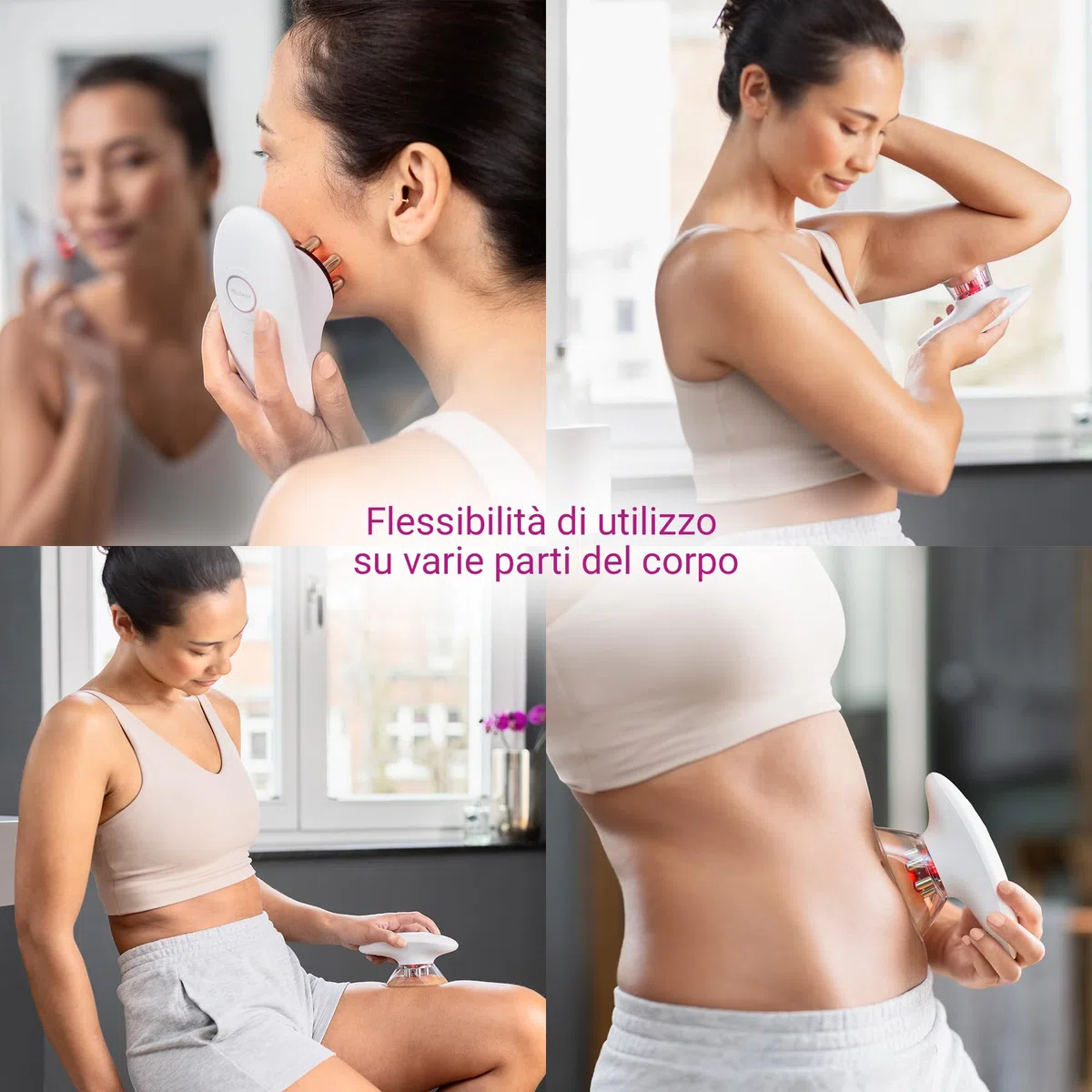 medisana VC 150 massaggiatore a coppettazione per una pelle bella e soda, dispositivo a coppettazione con massaggio a vuoto, EMS e luce rossa, massaggiatore anticellulite con drenaggio linfatico