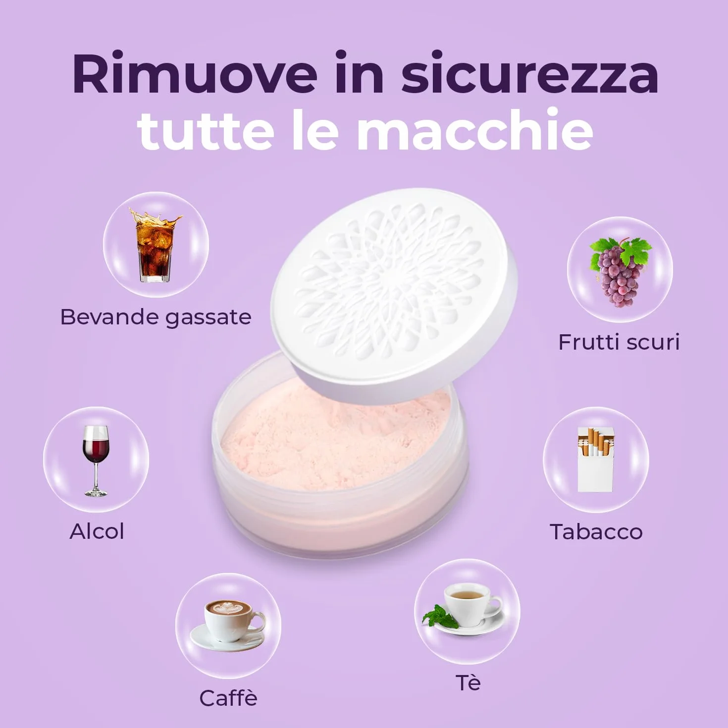 Onlysmile Polvere sbiancante per denti professionale – sicuro, indolore, effetto pulente