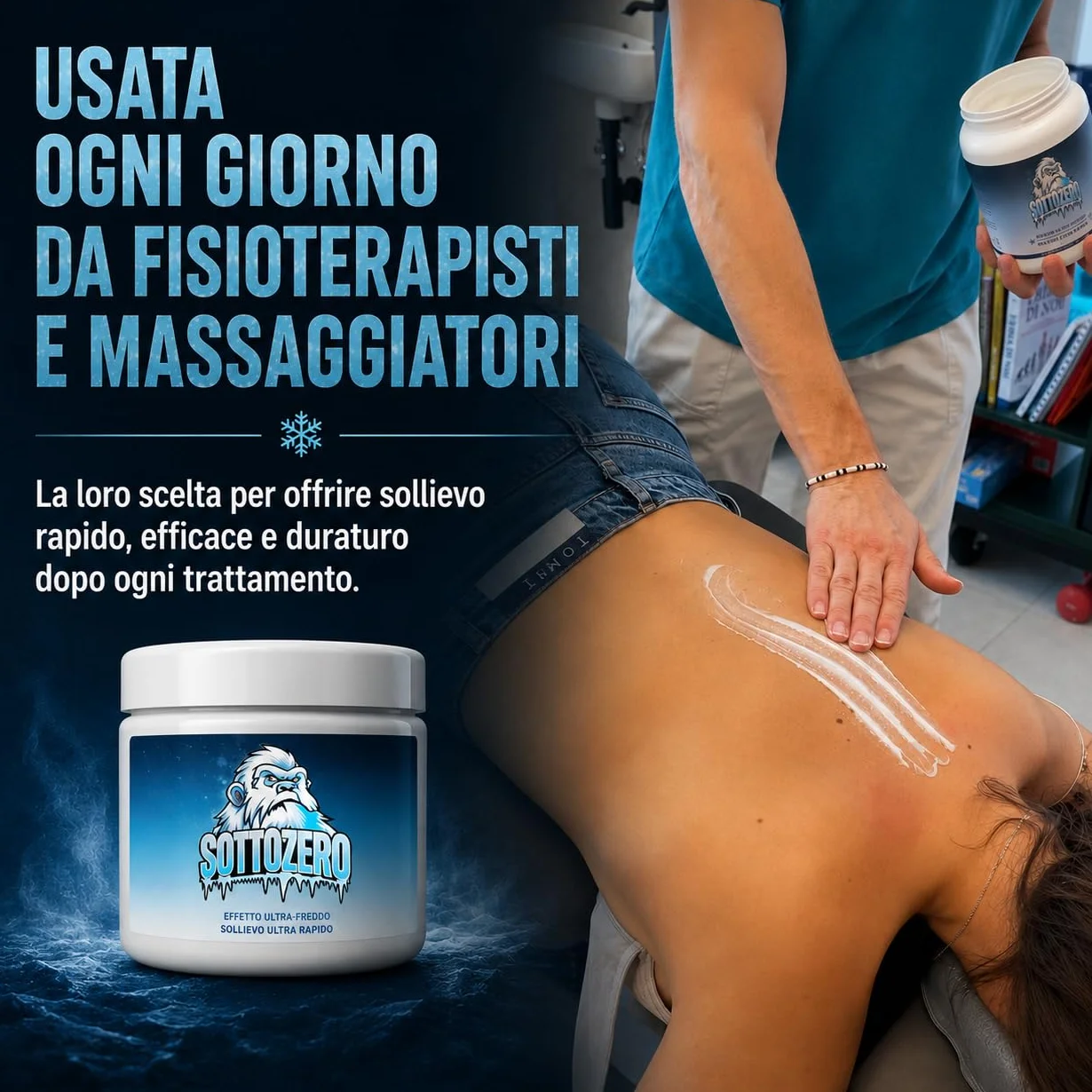 SottoZero Crema Effetto Freddo 200ml Mentolo 4% Arnica Montana Sollievo Gambe Pesanti