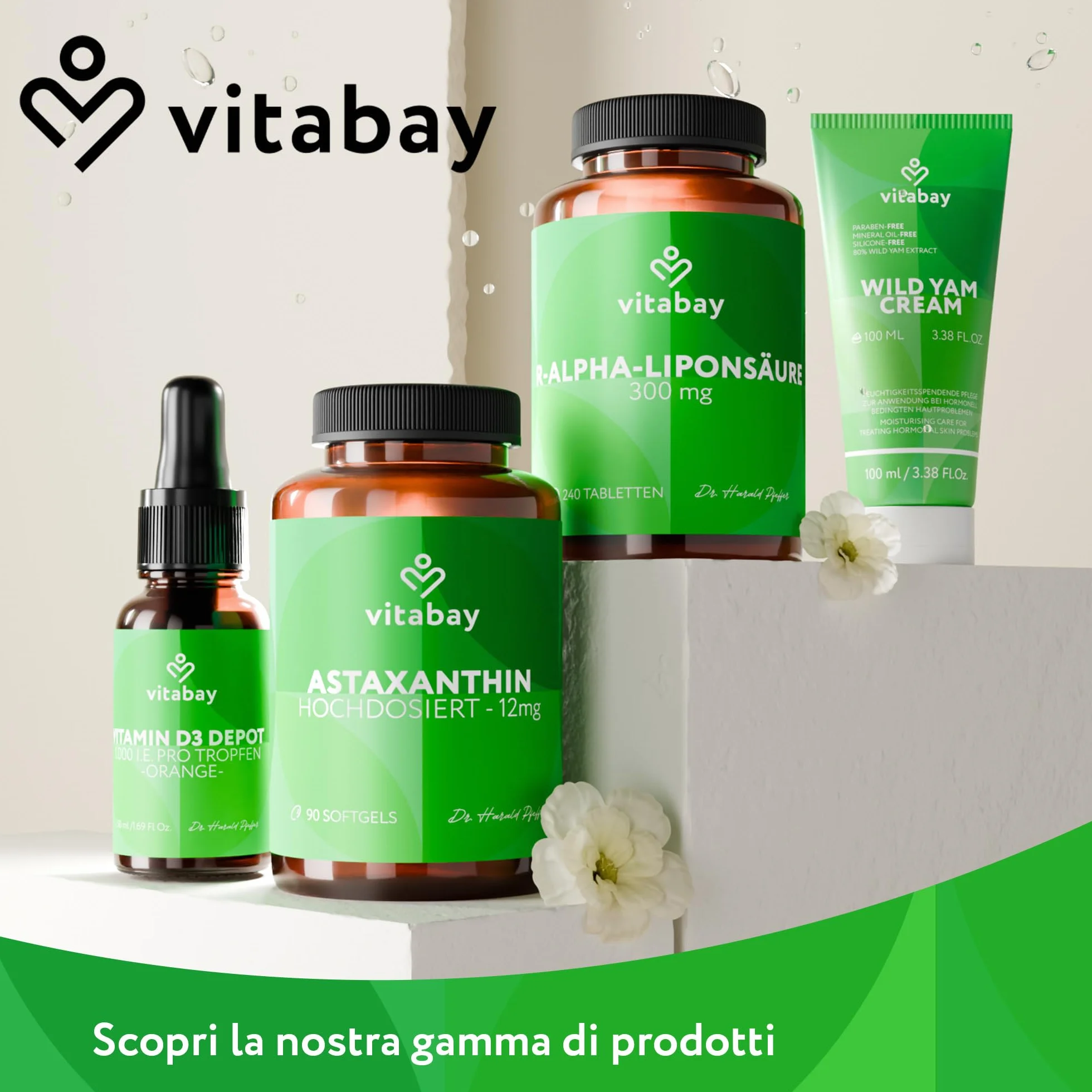 Vitabay Acido R-Alfa Lipoico 300 mg 120 capsule vegane Alpha Lipoic Acid ad alto dosaggio forma R naturale