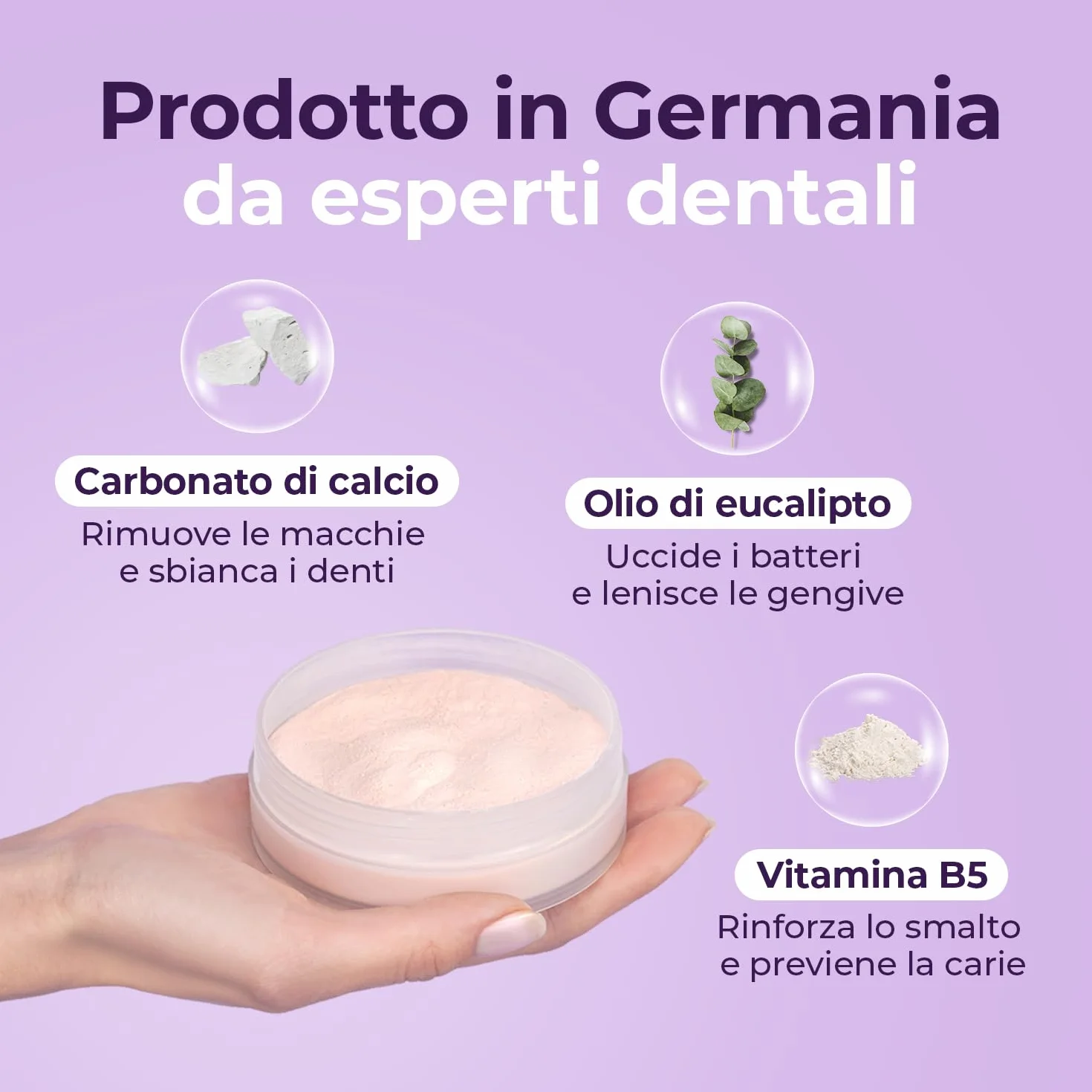 Onlysmile Polvere sbiancante per denti professionale – sicuro, indolore, effetto pulente