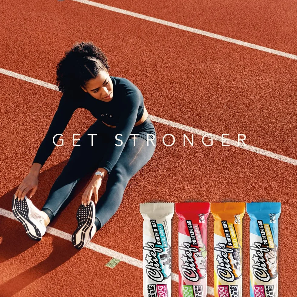 Chiefs Protein Bar 20g proteine 208kcal Barretta proteica basso zucchero 12x55g White Mocha