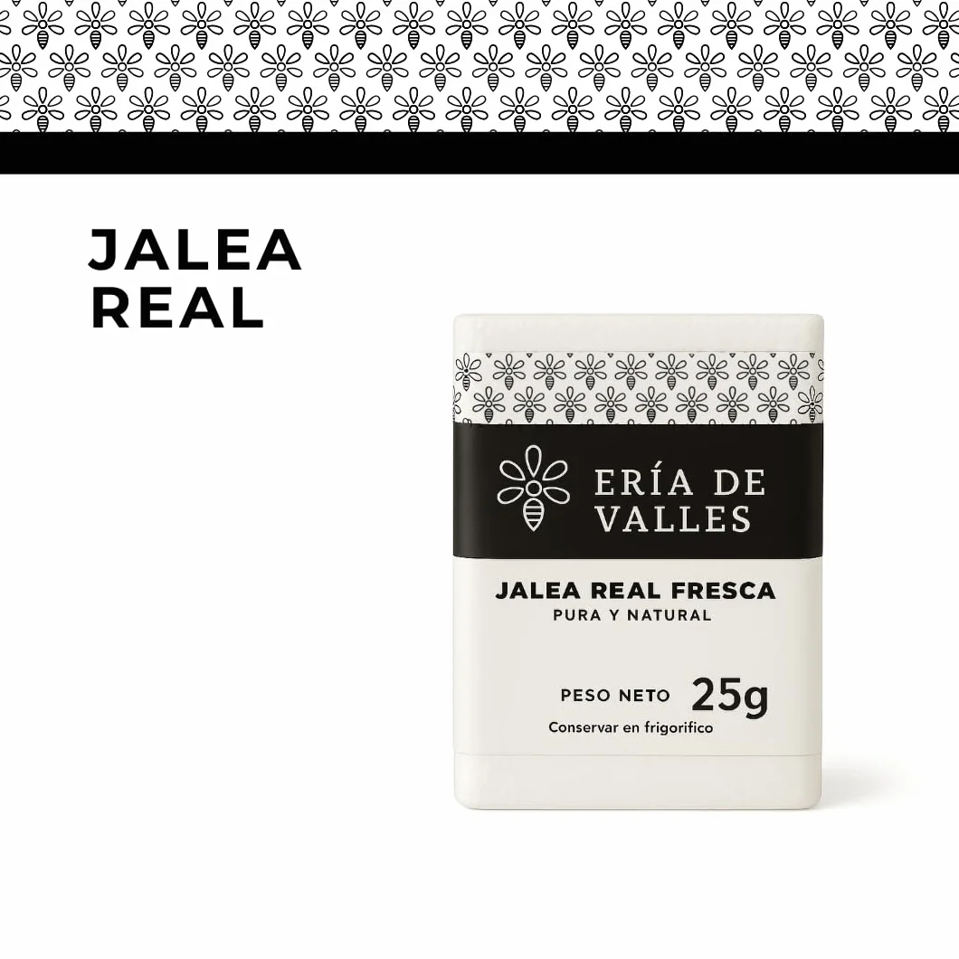 Pappa reale fresca al 100% naturale 25 g Eria de Valles con cucchiaino dosatore