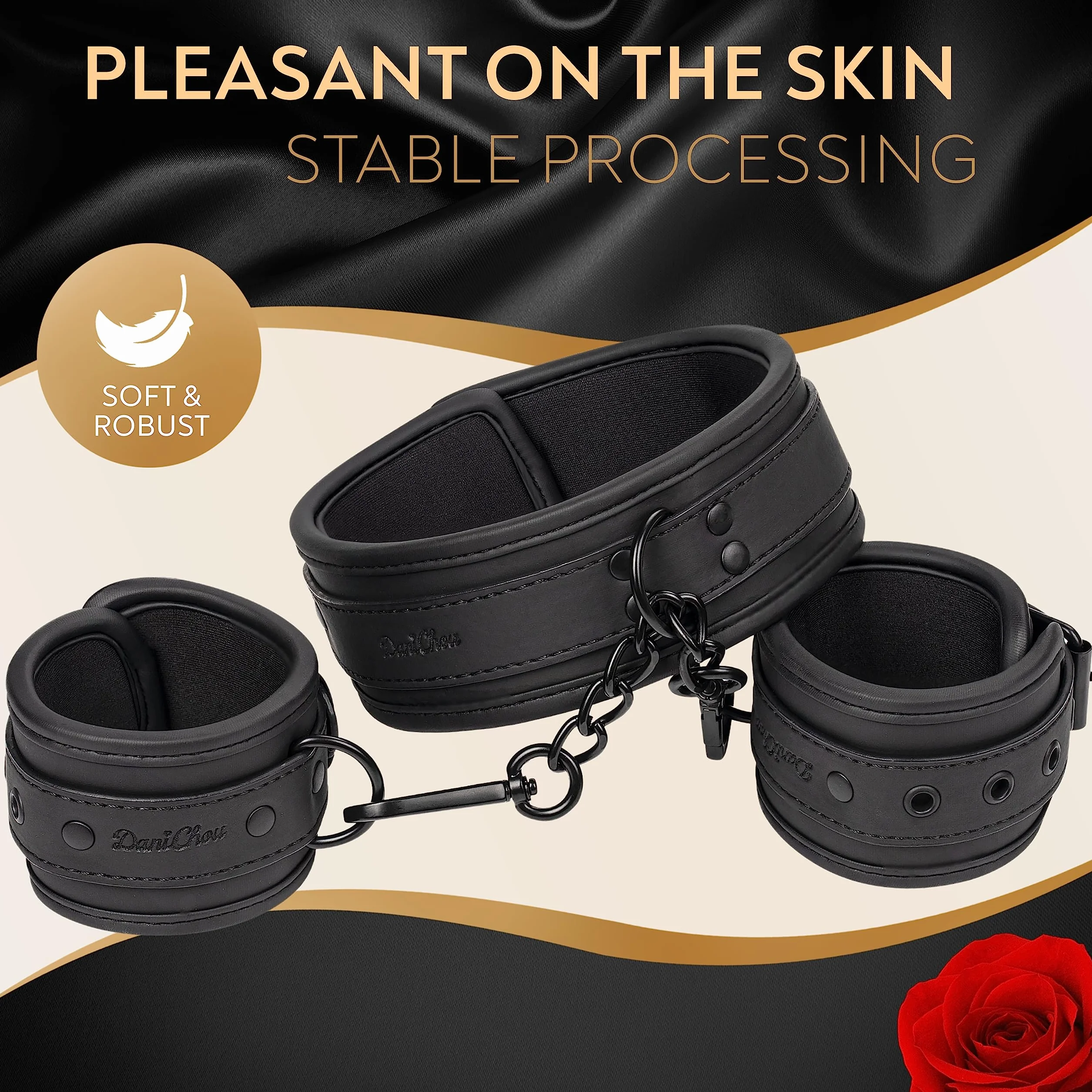 SM Bondage Set con Collare e Manette Premium BDSM