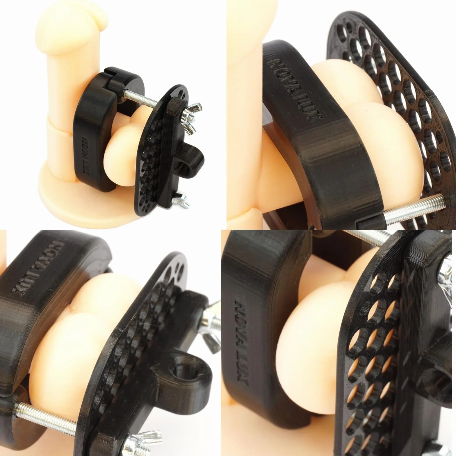 Nova Lux GRIP-MAX-RANGER Morsetto per scroto Set z Anello di Serraggio CBT