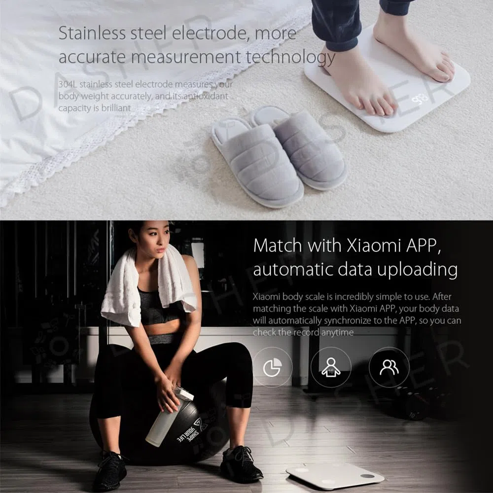 Xiaomi Mi Smart Body Fat Scale 2 Bluetooth 5.0 Bilancia Monitor Display LED