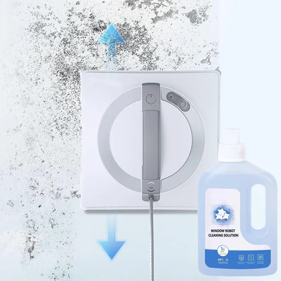 Soluzione detergente for vetri da 1 litro compatibile con ECOVACS Winbot W1 Pro/W2 Pro Omni/Winbot Mini - Liquido detergente for vetri ad alta efficienza for robot lavavetri(3pcs)