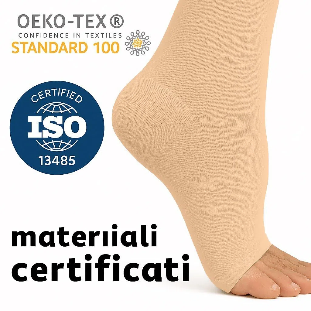 Gambaletti Medicali Classe 1 Calze Elastiche a Compressione Graduata 18-21 mmHg CERTIFICATI per Uomo e Donna KKL1
