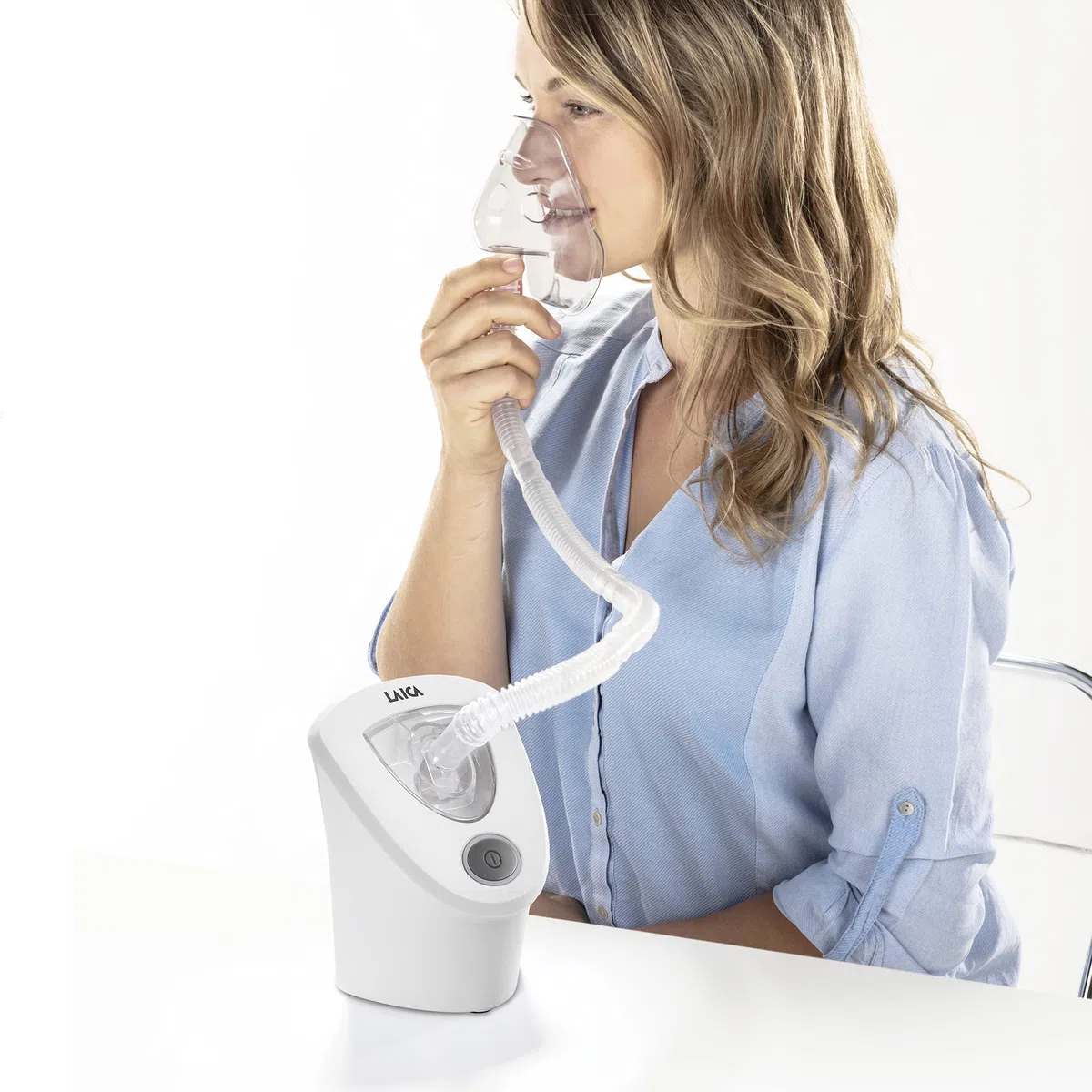 Laica MD6026P - Aerosol a Ultrasuoni Portatile per Adulti e Bambini silenzioso, Bianco