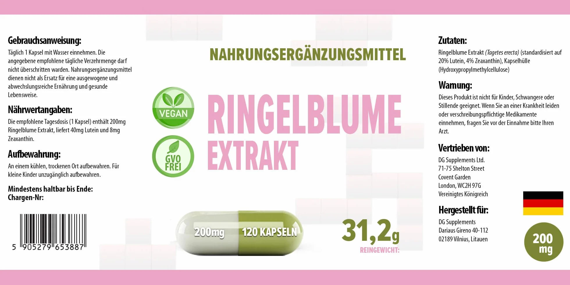 Hepatica Luteina 40 mg Zeaxantina 8 mg 120 capsule vegane Tagetes erecta GMP