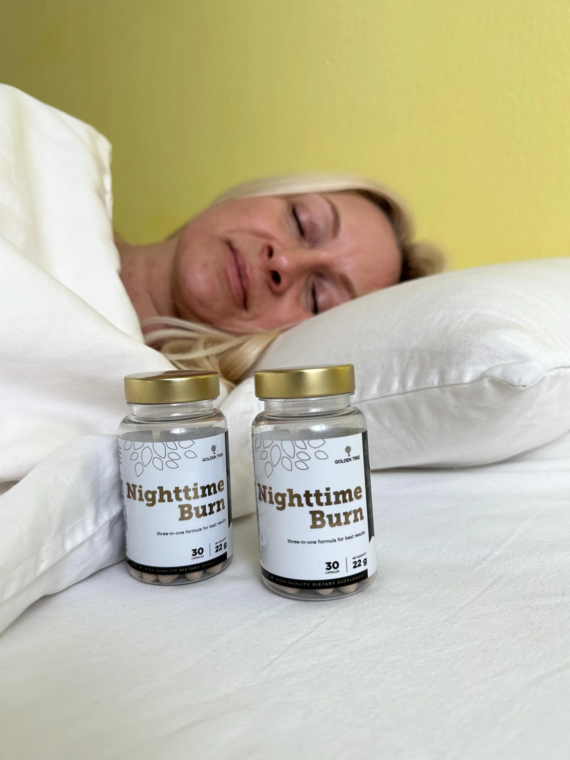 Golden Tree Nighttime Burn – Integratore Fibre con Fico d’India, Vitamina B3, B6, Valeriana e L-Carnitina – 30 Capsule Vegane