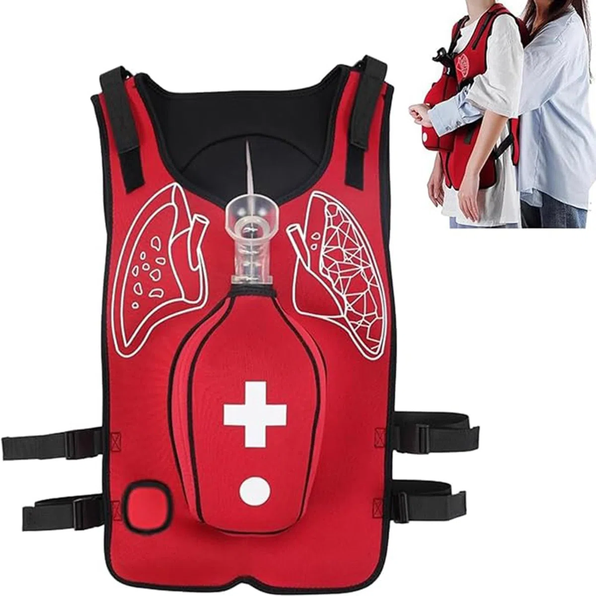 Giubbotto di addestramento al primo soccorso Heimlich, addestramento al primo soccorso CPR portatile per dimostrazioni didattiche per adulti A