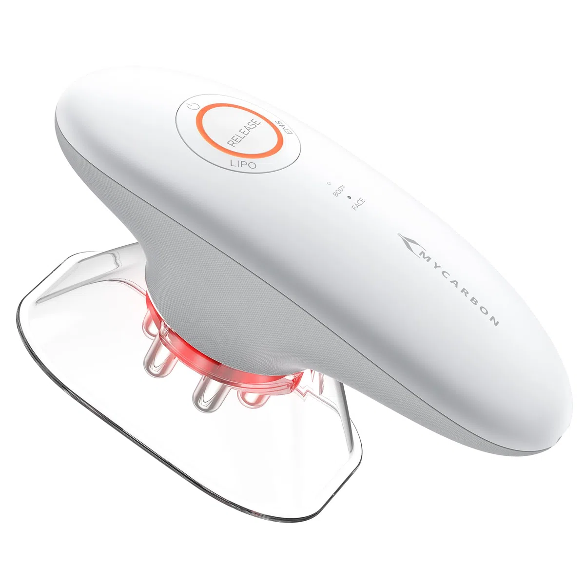 MYCARBON Massaggiatore a Coppettazione Elettrico con Massaggio a Vuoto, EMS, Luce Rossa, 2 Coppette, Anticellulite, Rassoda Tessutii, Migliora Circolazione