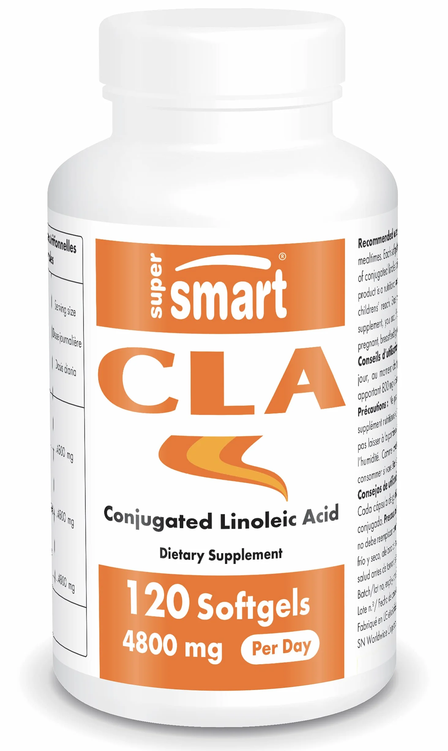 SuperSmart Tonalin CLA Acido Linoleico Coniugato Olio di Cartamo Supporto Gestione Peso Crescita Muscolare Senza Glutine