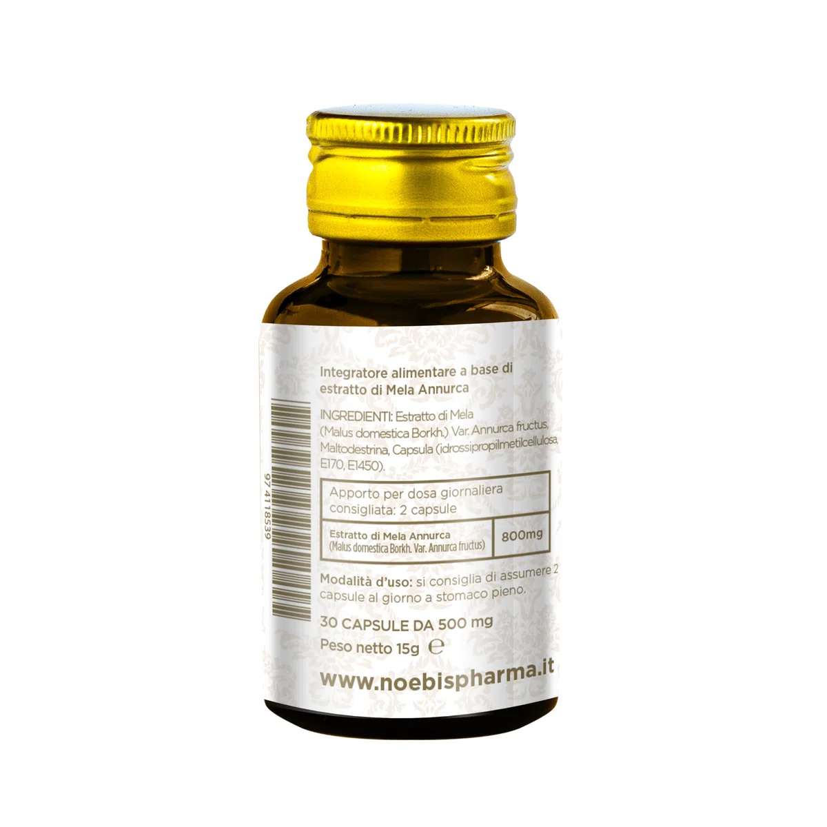 MELANNURCA - 30 CAPSULE - LA MELA DEL CUORE - con vero estratto di mela Annurca alleata della salute dei capelli | genuino naturale 100% alta qualità (Confezione da 4)