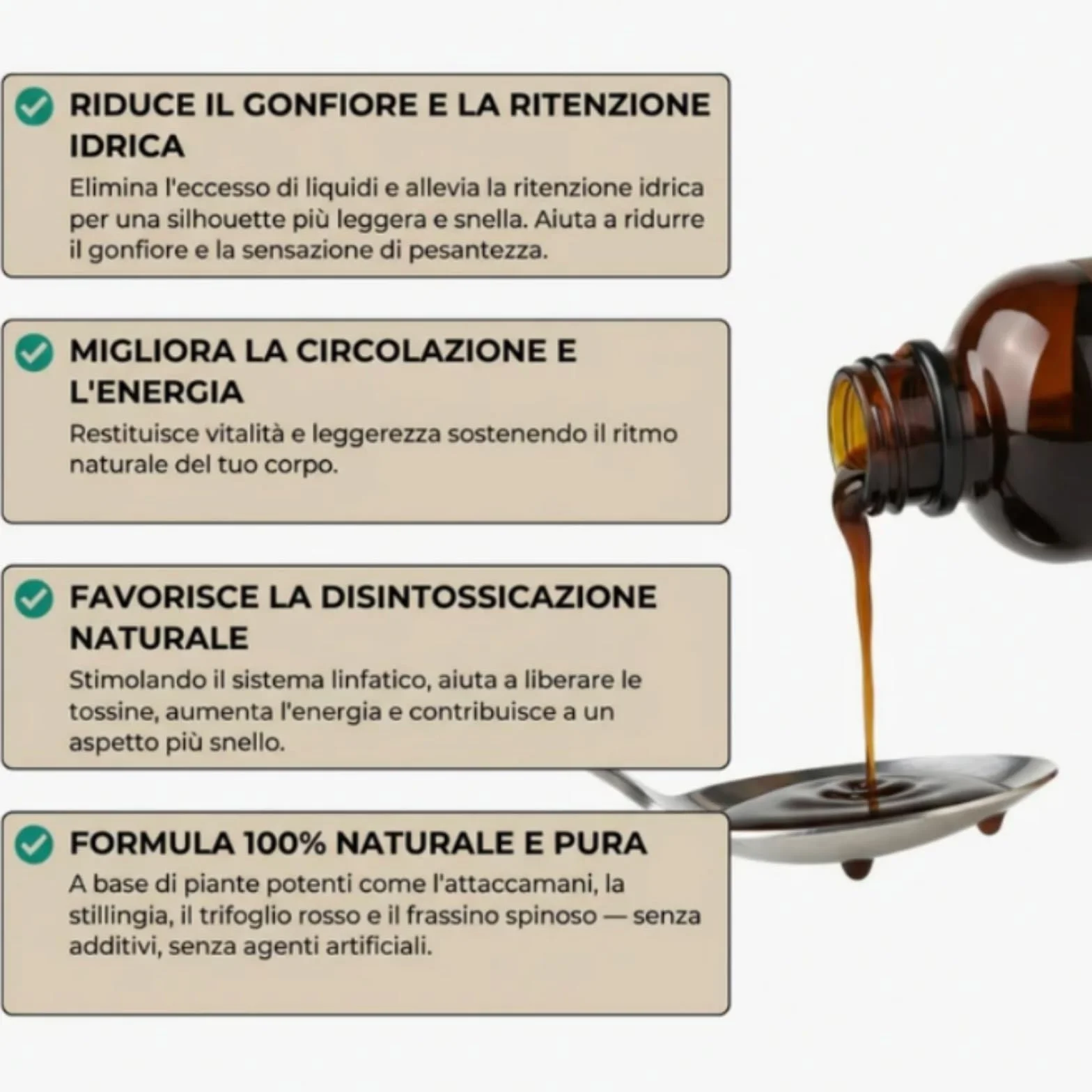 Linfia Drenaggio Linfatico Gocce, Gocce per Drenaggio Linfatico, Miscela di Erbe Naturali