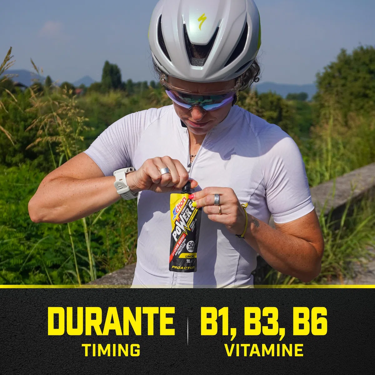 ProAction Carbo Sprint Power 50 Carbo Gel 50g | Gel Carboidrati 2:1 con Maltodestrine e Ciclodestrine Altamente Ramificate per Ciclismo Endurance | 70 ml per Stick | Box da 32 pz