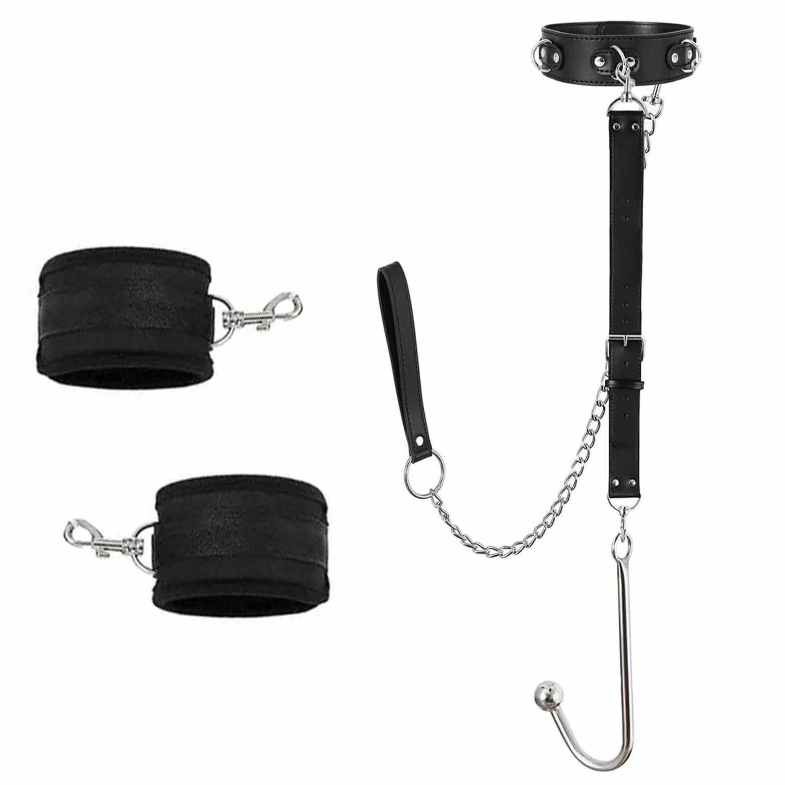BDSMJOY Manette con Gancio Anale Set Bondage Duro Giocattoli Sessuali per Coppie