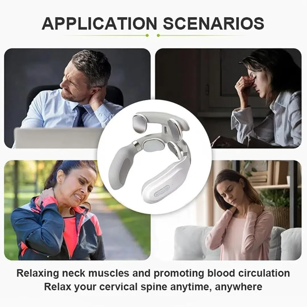 Vertaline Cervirest, Massaggiatore Cervicale,Masajeador Cuello Elettrico A Impulsi,6 Modalità di Massaggio e Riscaldamento, 16 Livelli di Forza Regolabili