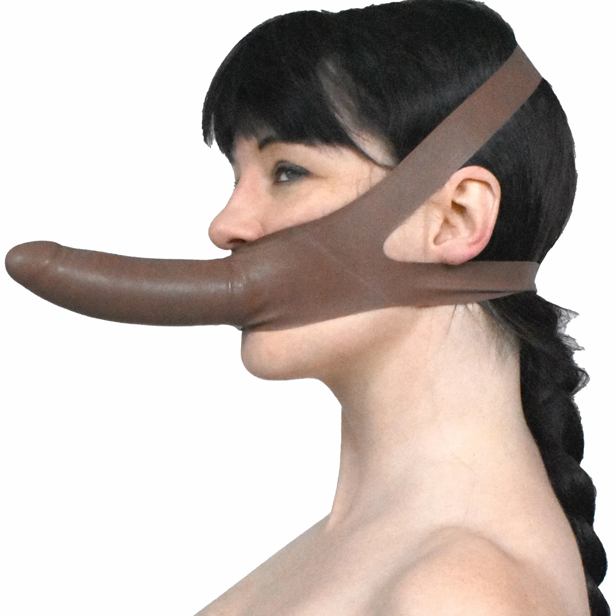 Bavaglio BDSM in Lattice con Dildo, Imbracatura Feticcio Bondage, Giocattolo Sessuale per Coppie