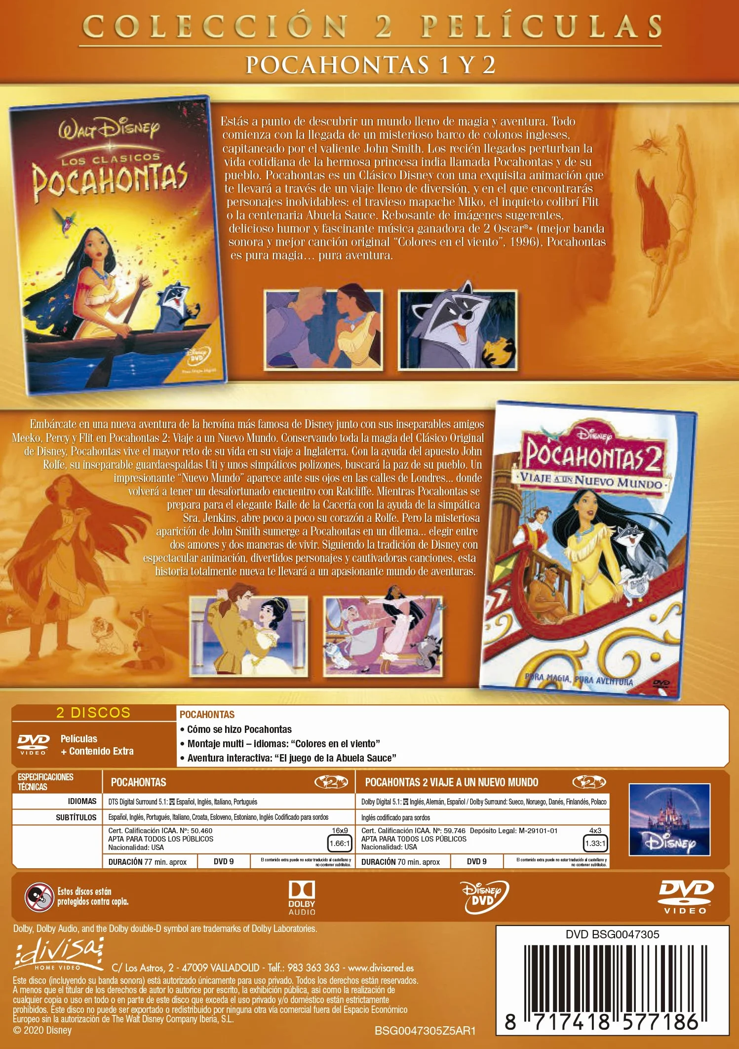 Pack Pocahontas 1 + 2