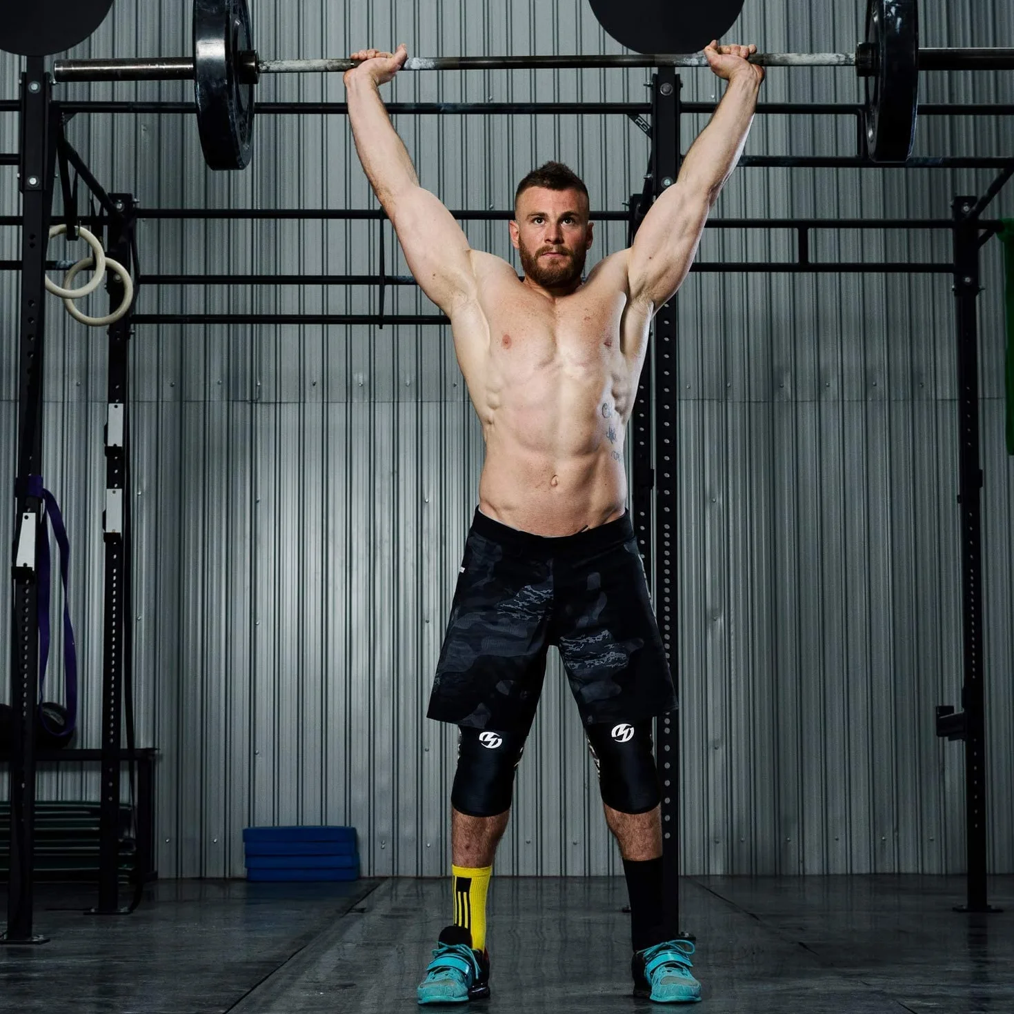 Ginocchiere a compressione in neoprene 7 mm 1 paio per cross training sollevamento pesi powerlifting squat