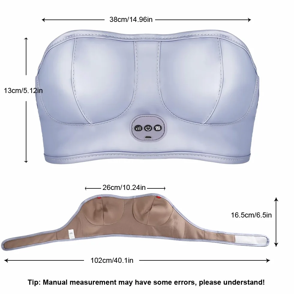 Soutien-Gorge Massaggio Seno, Strumento Massaggio Elettronico Vibrante per Miglioramento Seno Donna