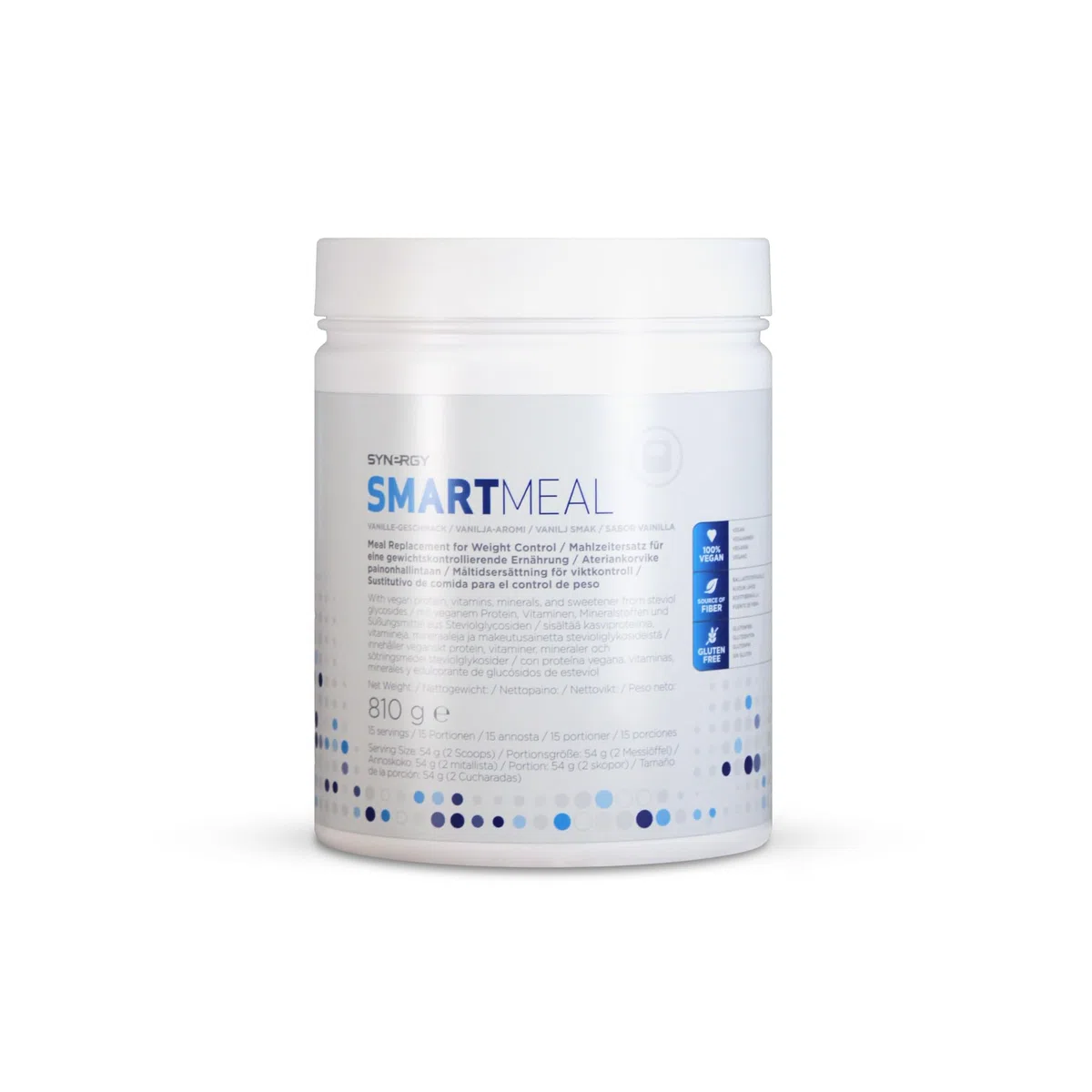 Synergy Worldwide SmartMeal 810 g | 24g Proteine in Polvere Sostitutivo del Pasto | Ricco di Fibre, Vitamine e Minerali | Gusto Vaniglia | Gestione del Peso | Vegano e Senza Glutine | 15 Porzioni