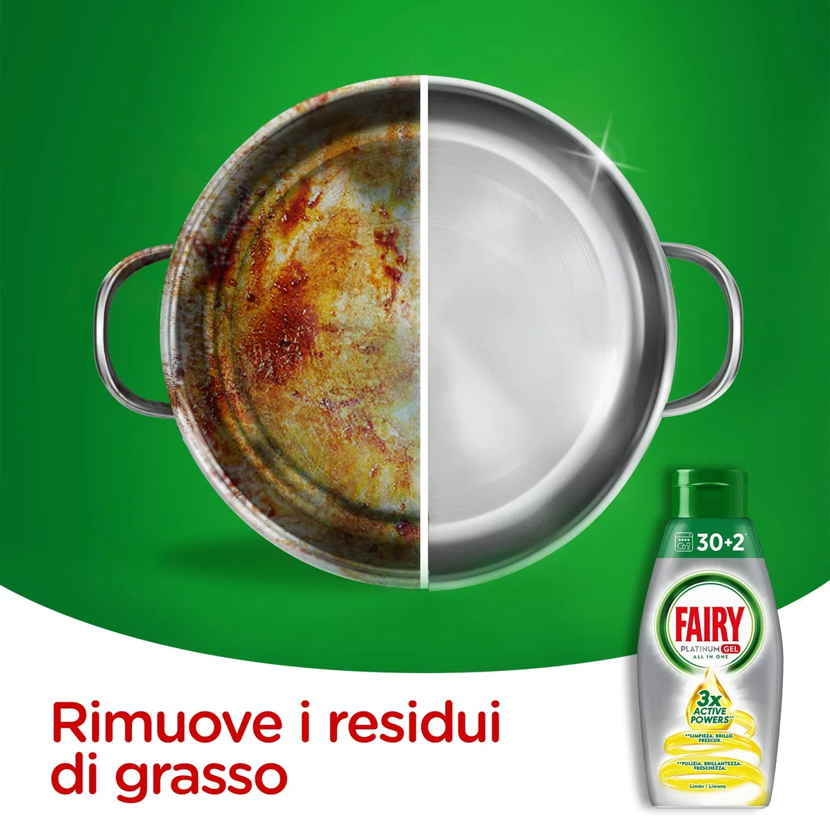Fairy Gel Detersivo Lavastoviglie - 384 Lavaggi - 12 bottiglie da 32 lavaggi - Limone