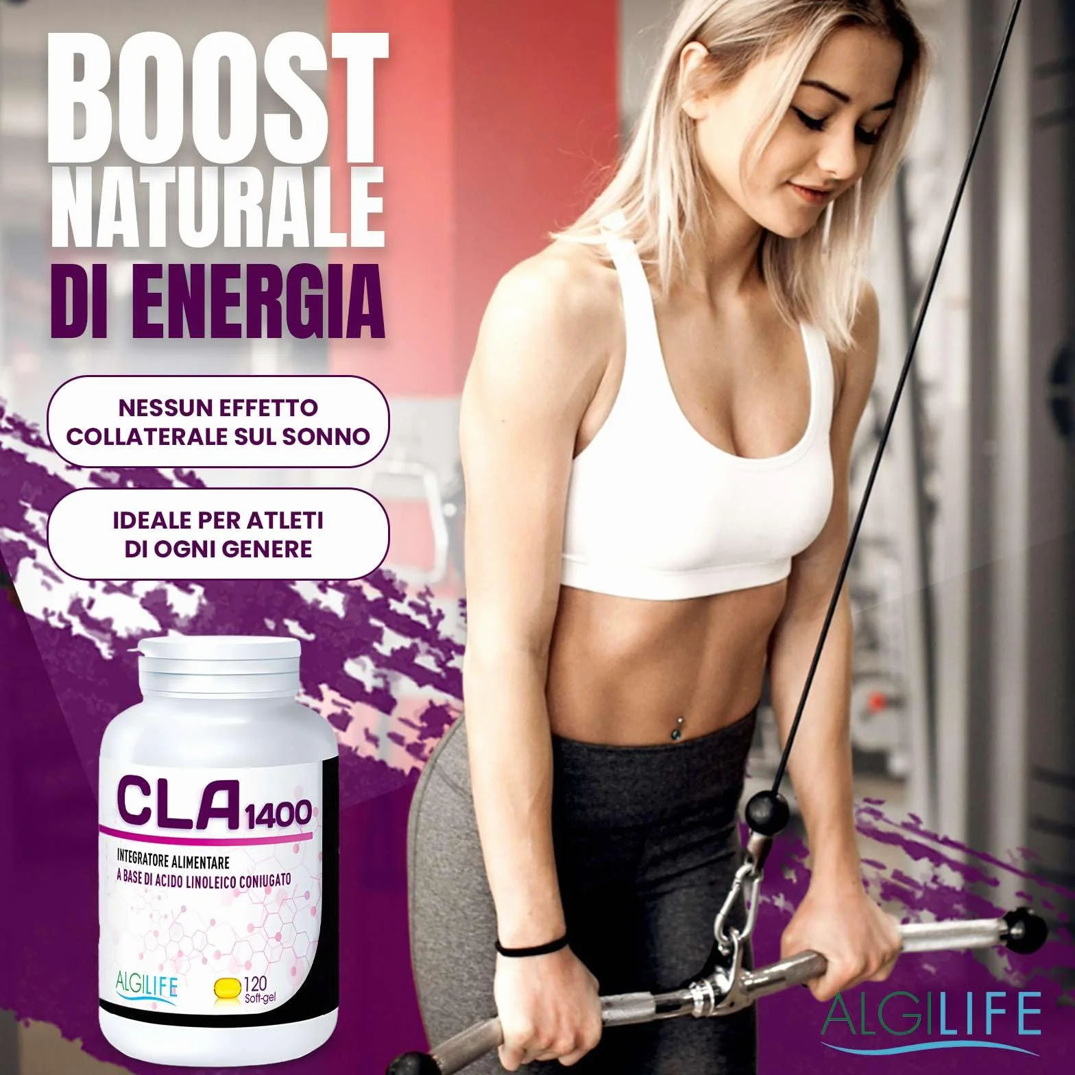 CLA Acido Linoleico Coniugato Olio di Cartamo 3200mg 120 soft-gel Alto Dosaggio
