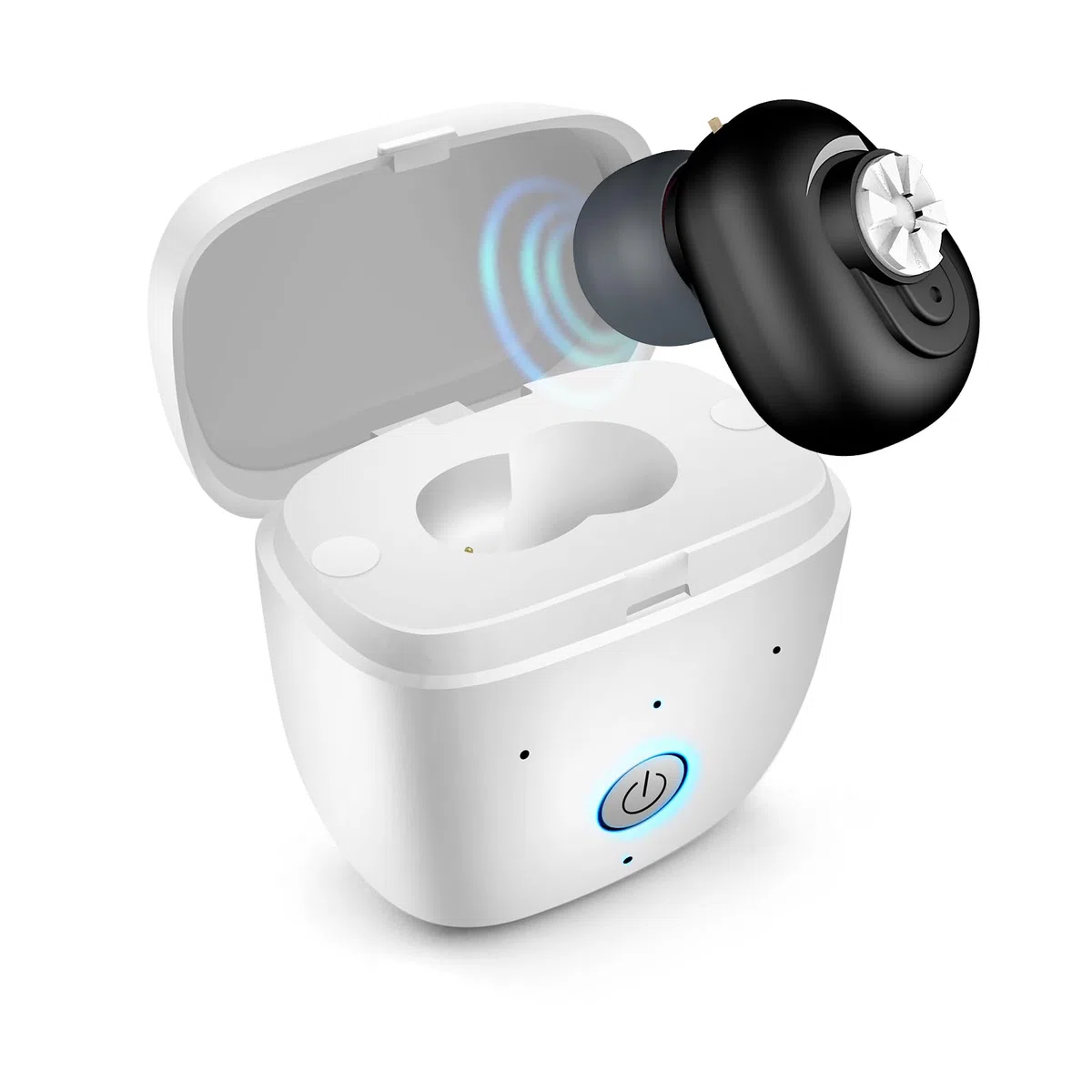 Britzgo - Cuffie portatili per uso quotidiano con chip digitale professionale e audio HD, cancellazione intelligente del rumore, fino a 15 ore di durata della batteria, nero